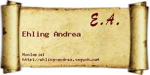 Ehling Andrea névjegykártya