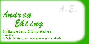 andrea ehling business card